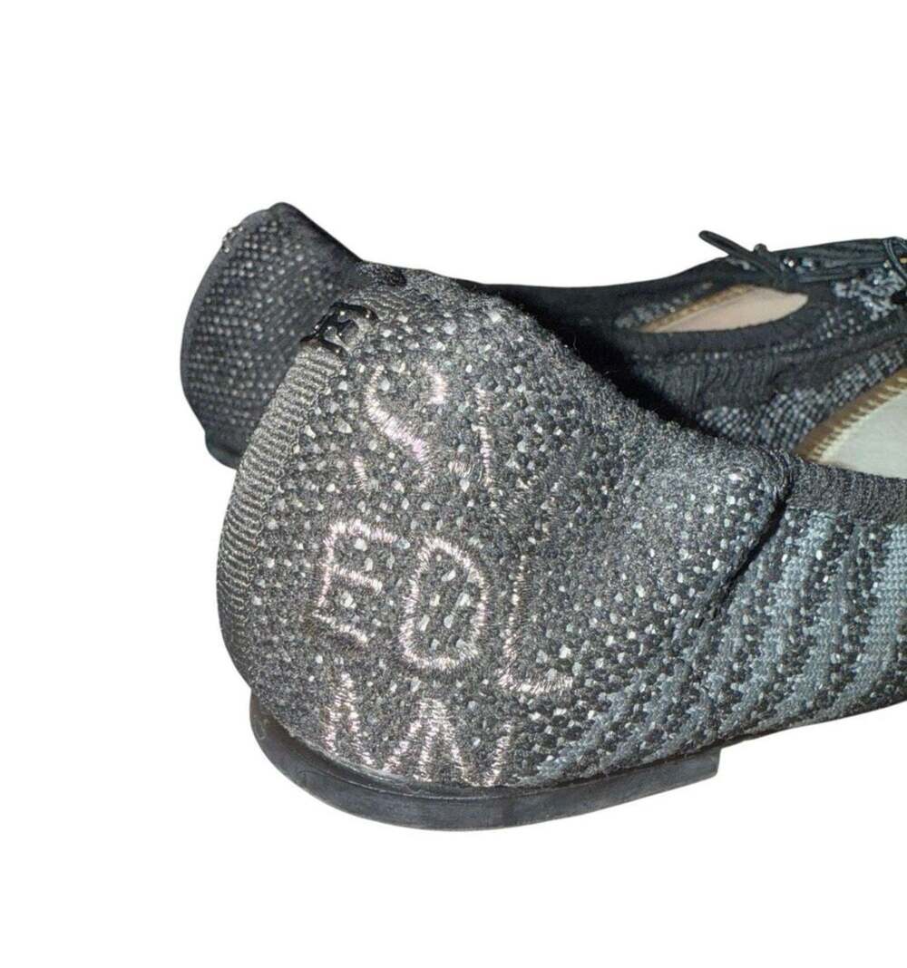 Sam Edelman Felicia Knit Ballet Flats Grey Black Size 6 - Picture 5 of 9
